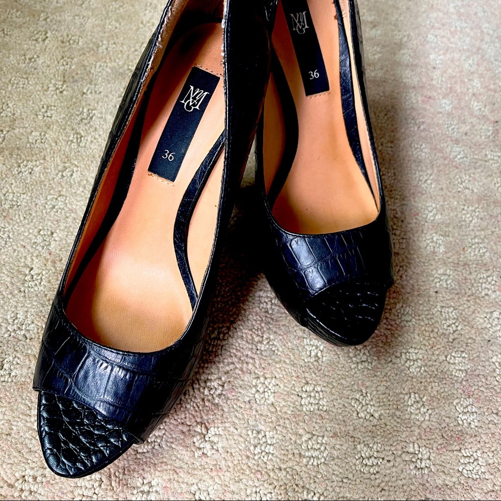 Mango open toe platform heels.- new not used.